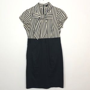 TheLimited Striped Peek-A-Boo Top W/Attached Skirt